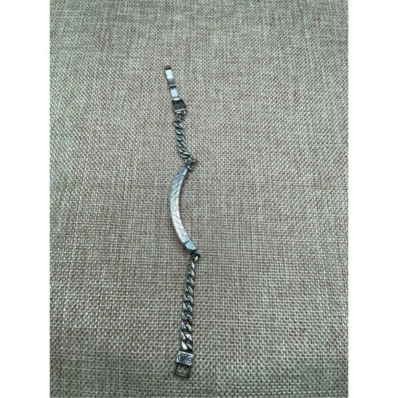 Brighton Women’s ID Bracelet Silver Plated Etched Mother Engraved Bar Link 7.5” - Picture 5 of 11